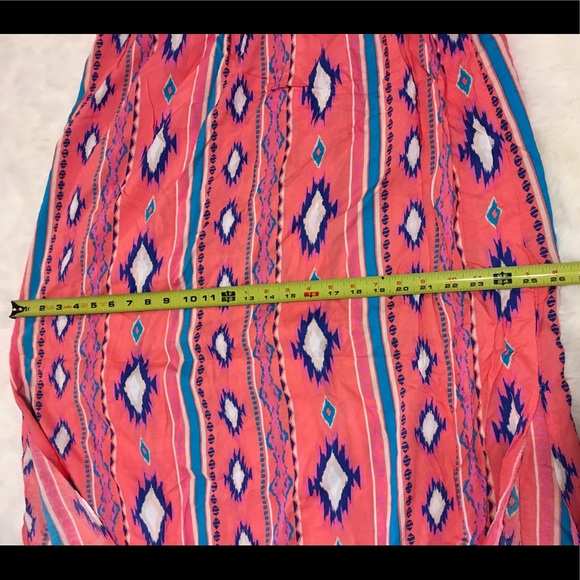 JUST BE Aztec print Long Maxi SKIRT Slits XL - Picture 9 of 10